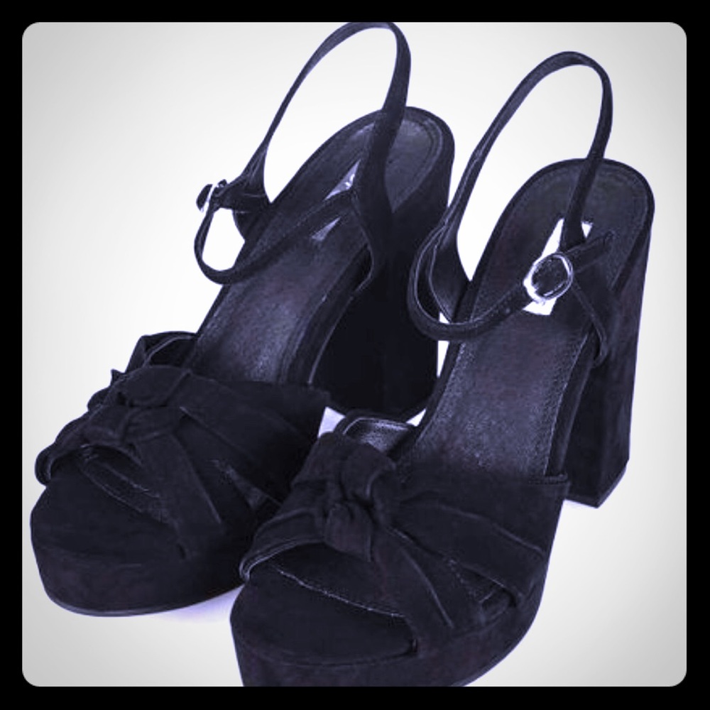Topshop Black Libby Heels size 9